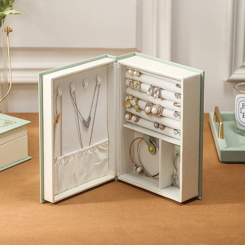 Jewelry Box for Women Girls, Book Shaped Jewelry Organizer Box, Gift for Her-Birthday Gift