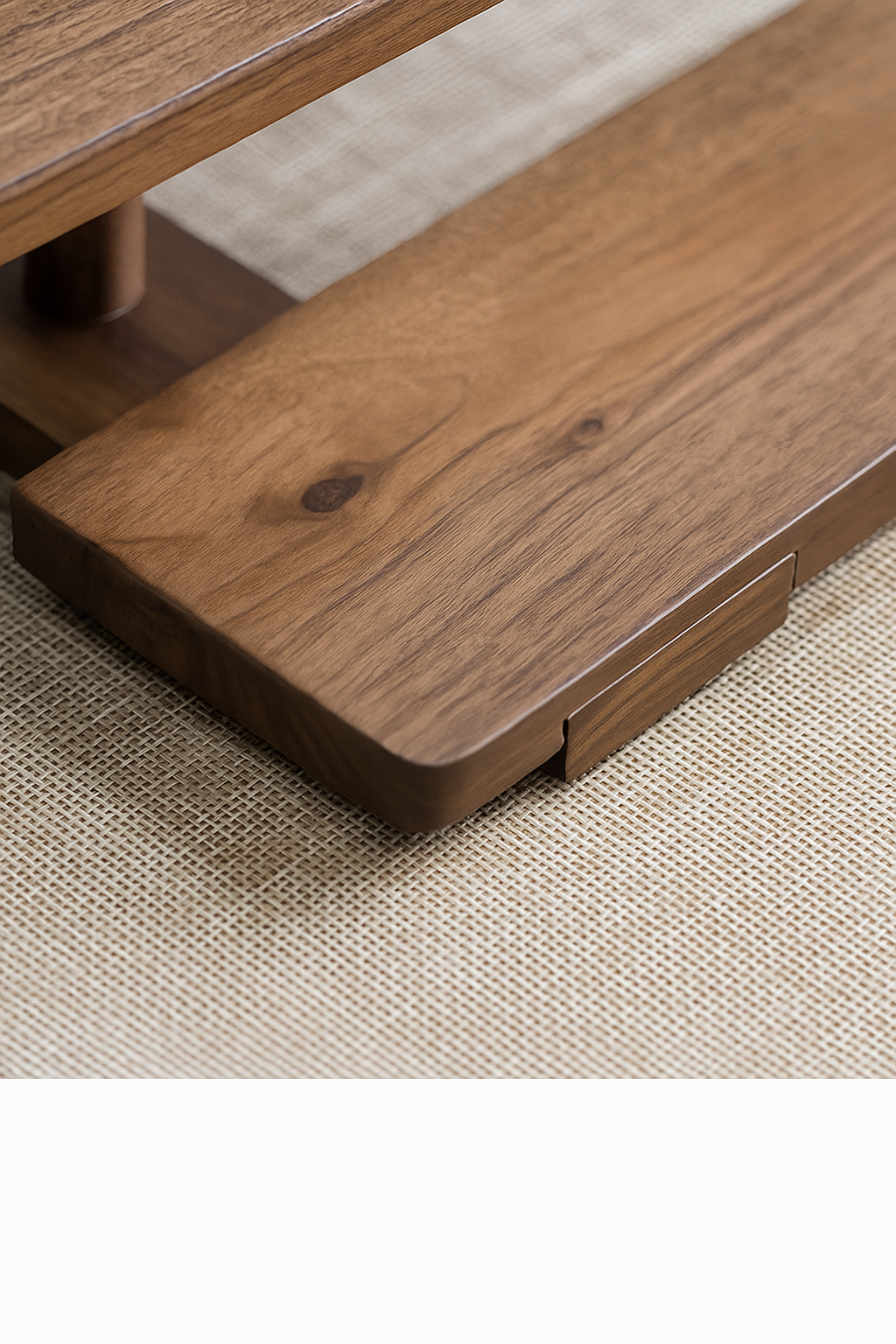 Walnut Desktop Shelf, 3-Tier Wooden Storage Rack