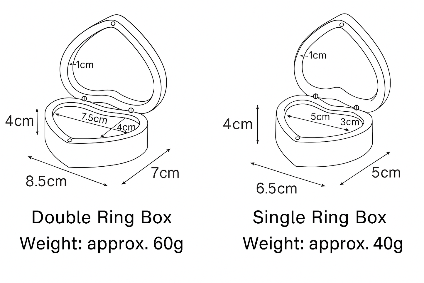 Walnut Cherry Wood Ring Box