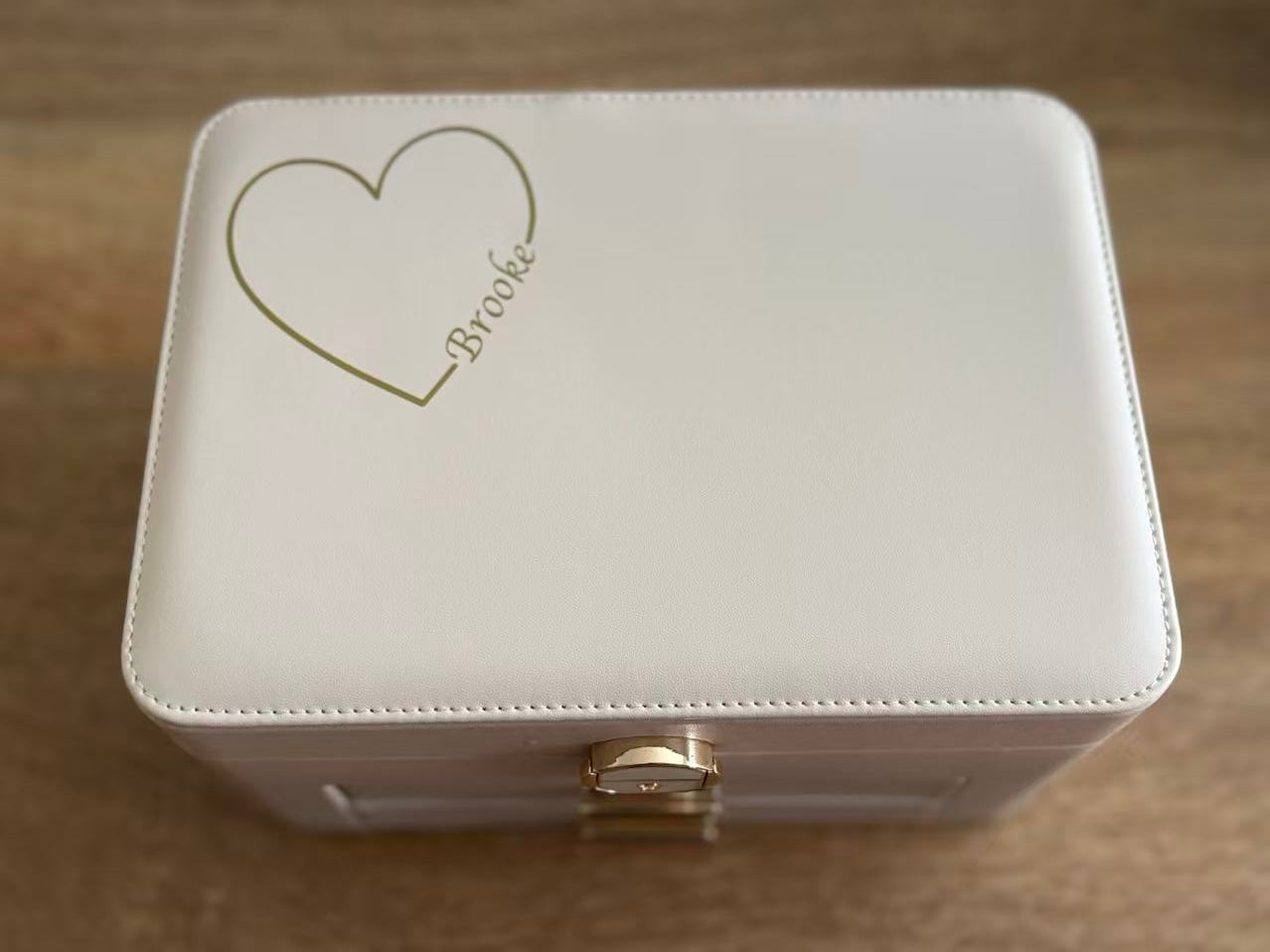 Personalised Jewellery Box for Women Girls with Drawers, Faux Leather Storage Case，Her Birthday/Christmas Gifts