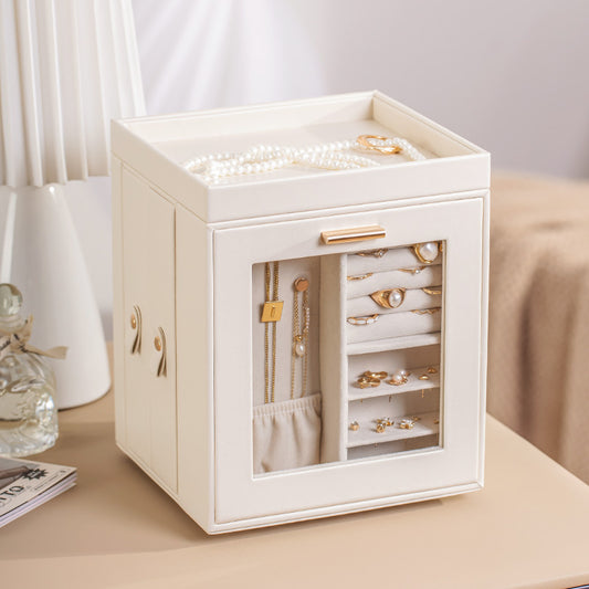Personalised Rotating Jewellery Box with Mirror