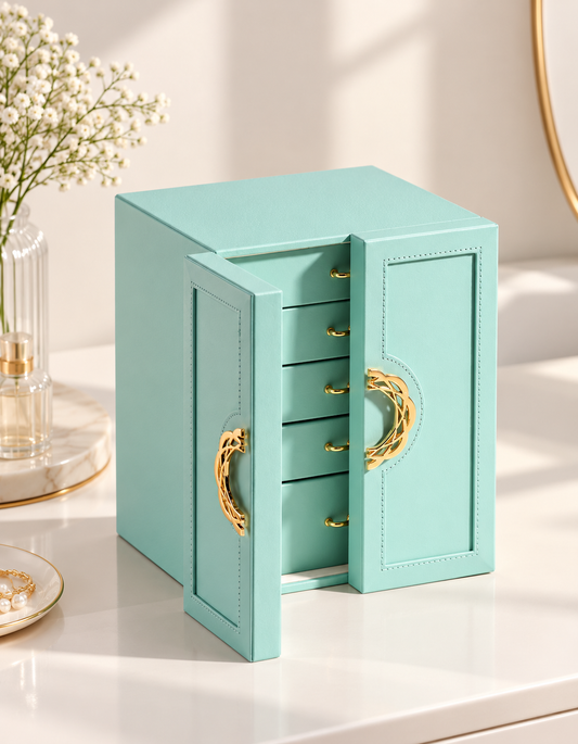 Personalised Jewellery Box with Name | 5-Drawer Organiser