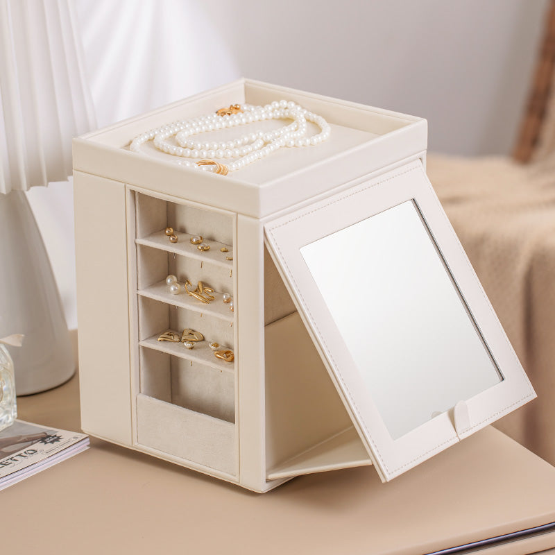 Personalised Rotating Jewellery Box with Mirror