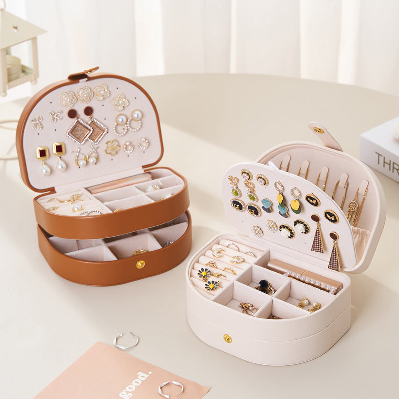 Personalised Portable Jewellery Box for Women Girls, Travel Storage Organiser, Her Birthday Gift