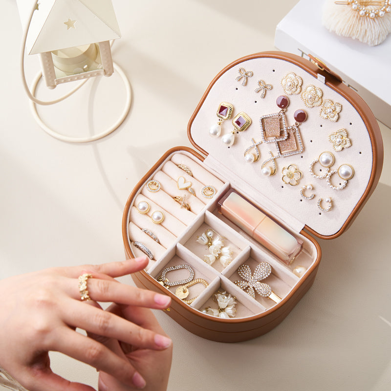 Personalised Portable Jewellery Box for Women Girls, Travel Storage Organiser, Her Birthday Gift