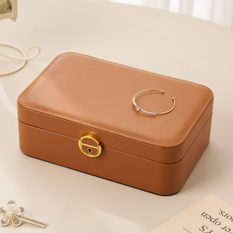 Personalized Jewellery Box for Women Girls, 2-Layer Stylish Storage Case, Her Birthday Gift