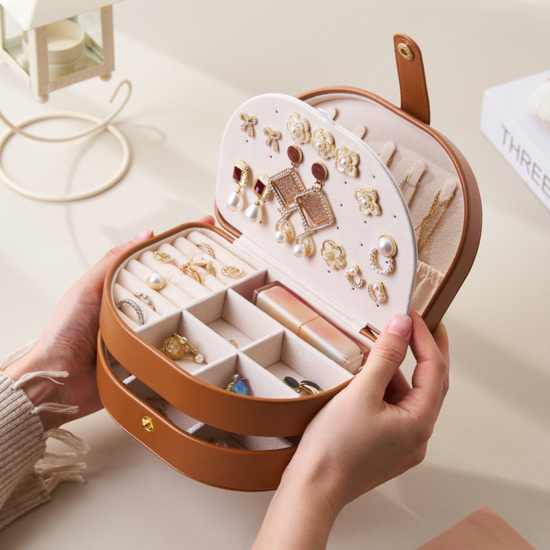Personalised Portable Jewellery Box for Women Girls, Travel Storage Organiser, Her Birthday Gift