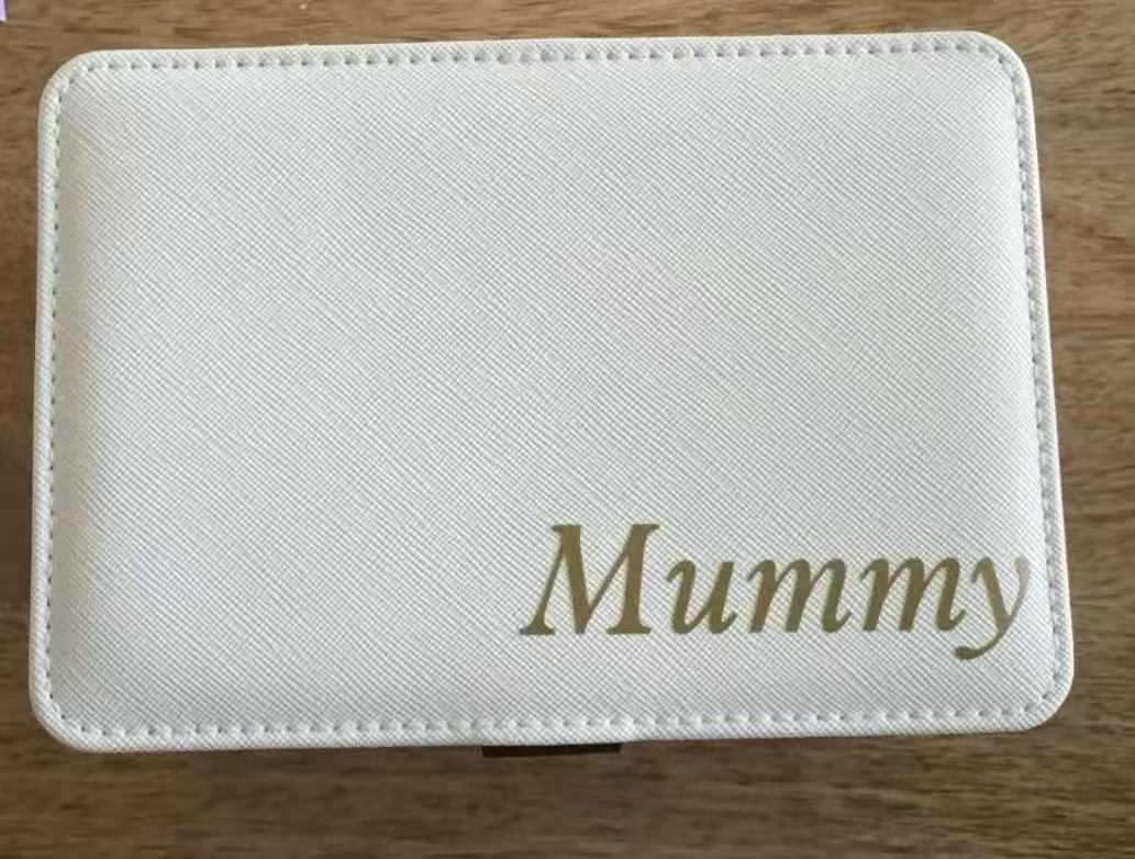 Personalized Jewellery Box for Women Girls, Three-Layer Travel Storage Organiser, Her Christmas/Birthday Gift
