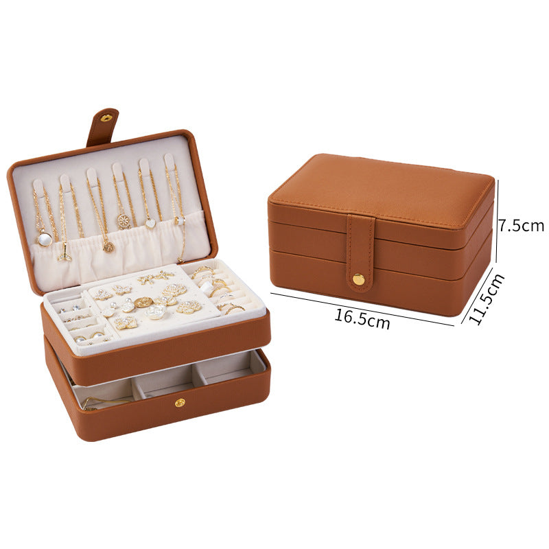 Personalized Jewellery Box for Women Girls, Three-Layer Travel Storage Organiser, Her Christmas/Birthday Gift