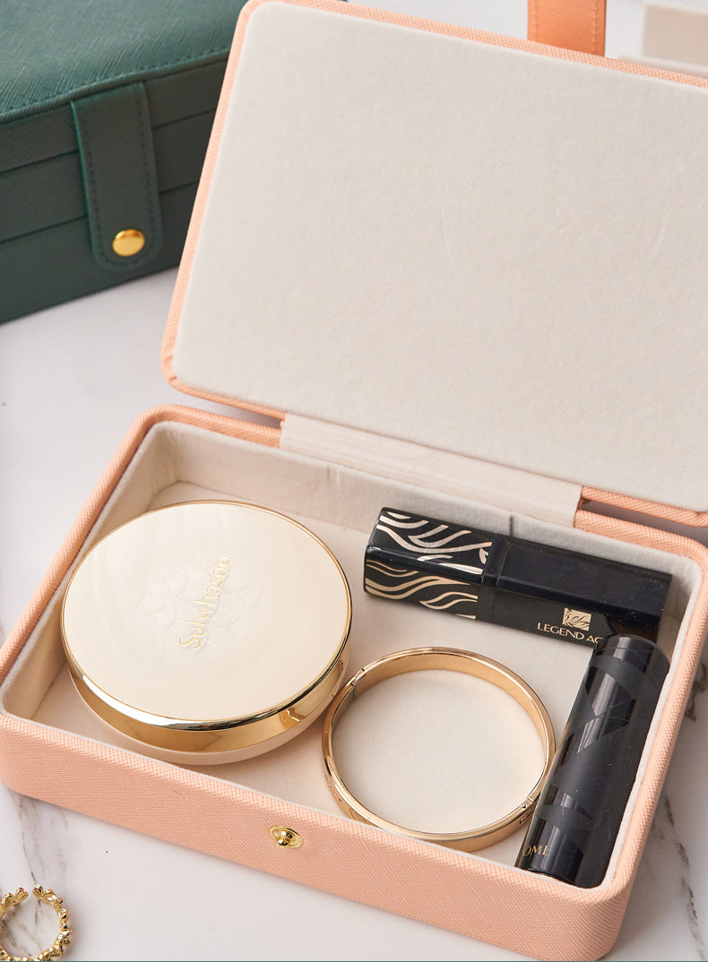 Personalized Jewellery Box for Women Girls, Three-Layer Travel Storage Organiser, Her Christmas/Birthday Gift