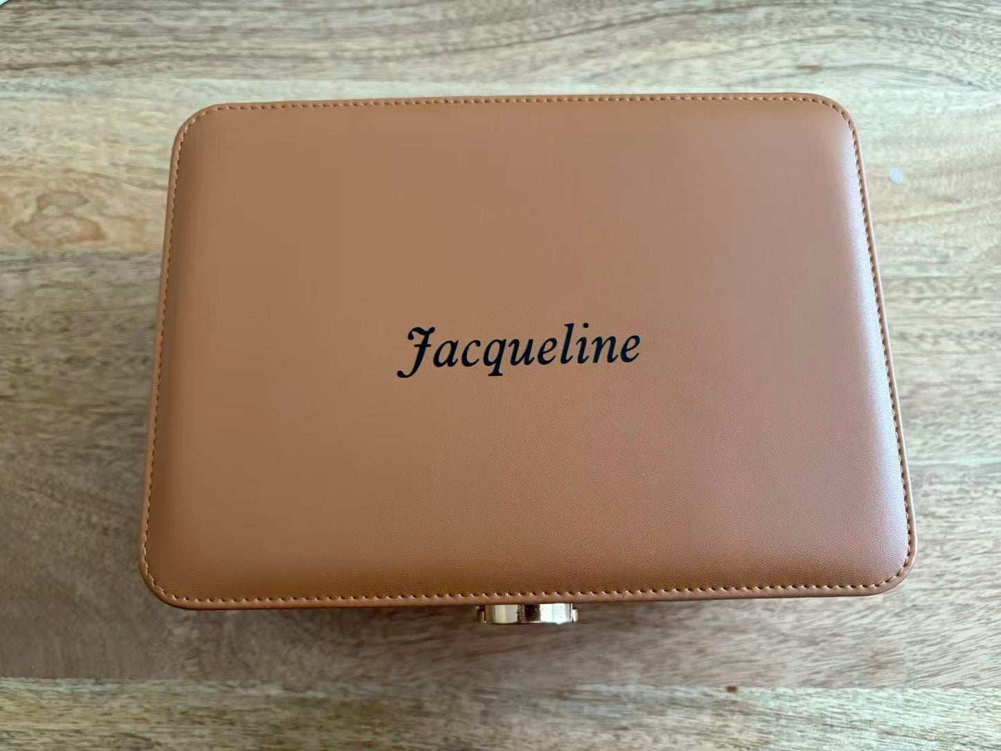 Personalised Jewellery Box for Women Girls with Drawers, Faux Leather Storage Case，Her Birthday/Christmas Gifts