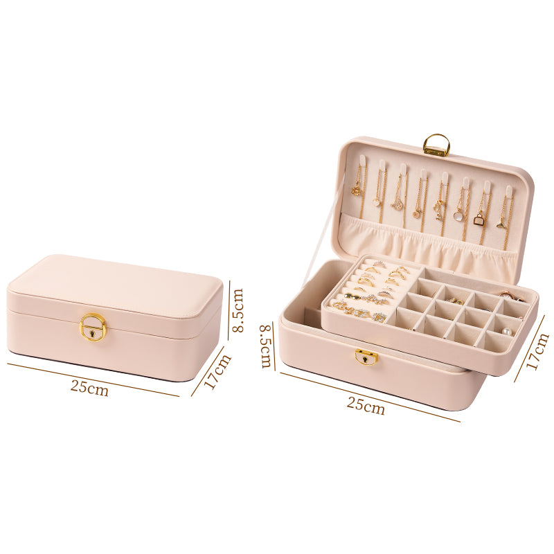 Personalised Jewellery Box 2-Layer with Lock for Women