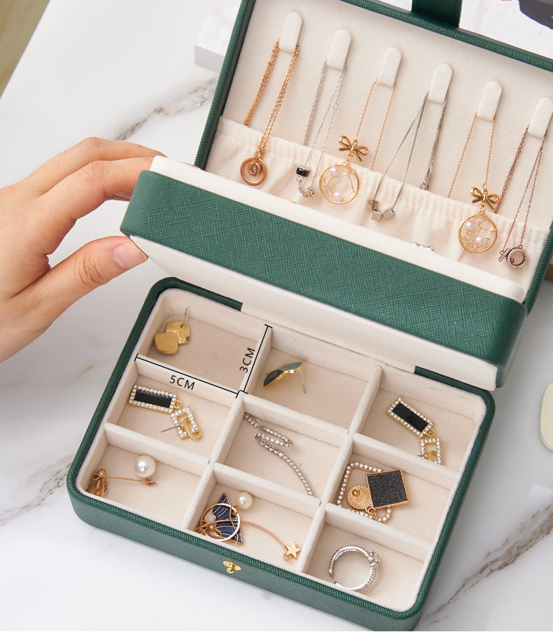 Personalized Jewellery Box for Women Girls, Three-Layer Travel Storage Organiser, Her Christmas/Birthday Gift