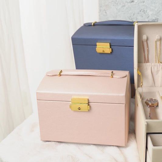 Jewellery Box for Women with Drawers, Leather Jewellery Case Organizer for Girls, Gift for Her, Birthday Christmas Gifts