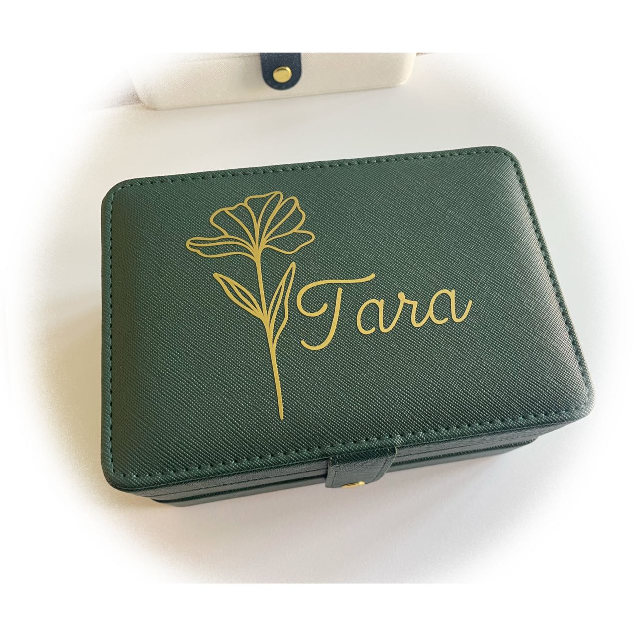 Personalized Jewellery Box for Women Girls, Three-Layer Travel Storage Organiser, Her Christmas/Birthday Gift