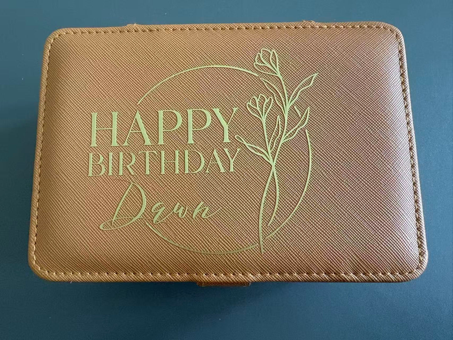 Personalized Jewellery Box for Women Girls, Three-Layer Travel Storage Organiser, Her Christmas/Birthday Gift