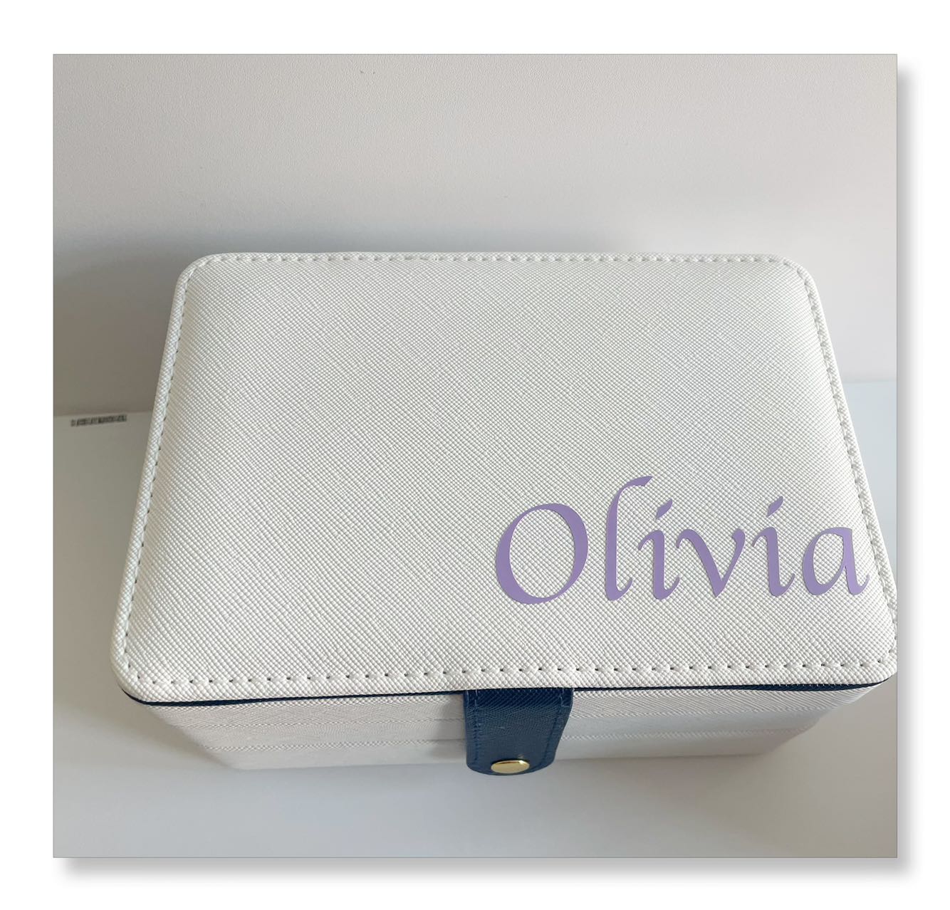 Personalized Jewellery Box for Women Girls, Three-Layer Travel Storage Organiser, Her Christmas/Birthday Gift